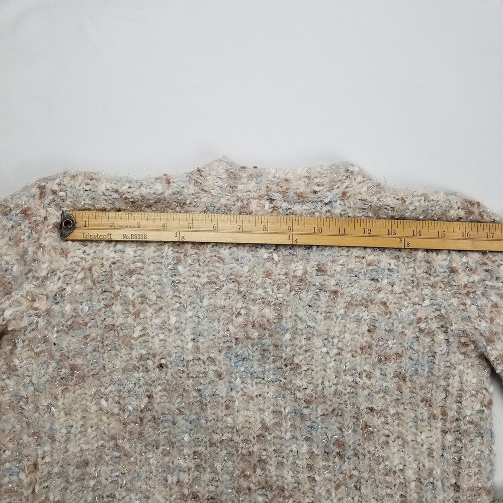 Maurices Sweater Womens Sz M Chunky Knit Cardigan Long Sleeve Sparkle Open Front - Picture 10 of 12
